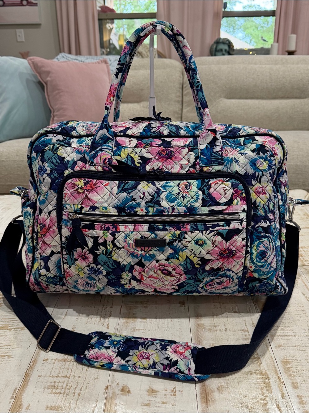 Vera Bradley Iconic Compact Weekender Travel Bag Garden Grove Carry On